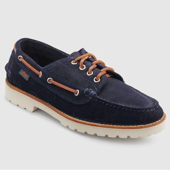 G. H. Bass Men\'s Ranger Camp Moc Suede Super Lug Navy Blue Boat Shoes Size 8 NEW main image 9